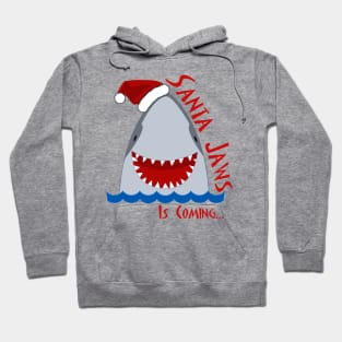 Santa Jaws is Coming Hoodie